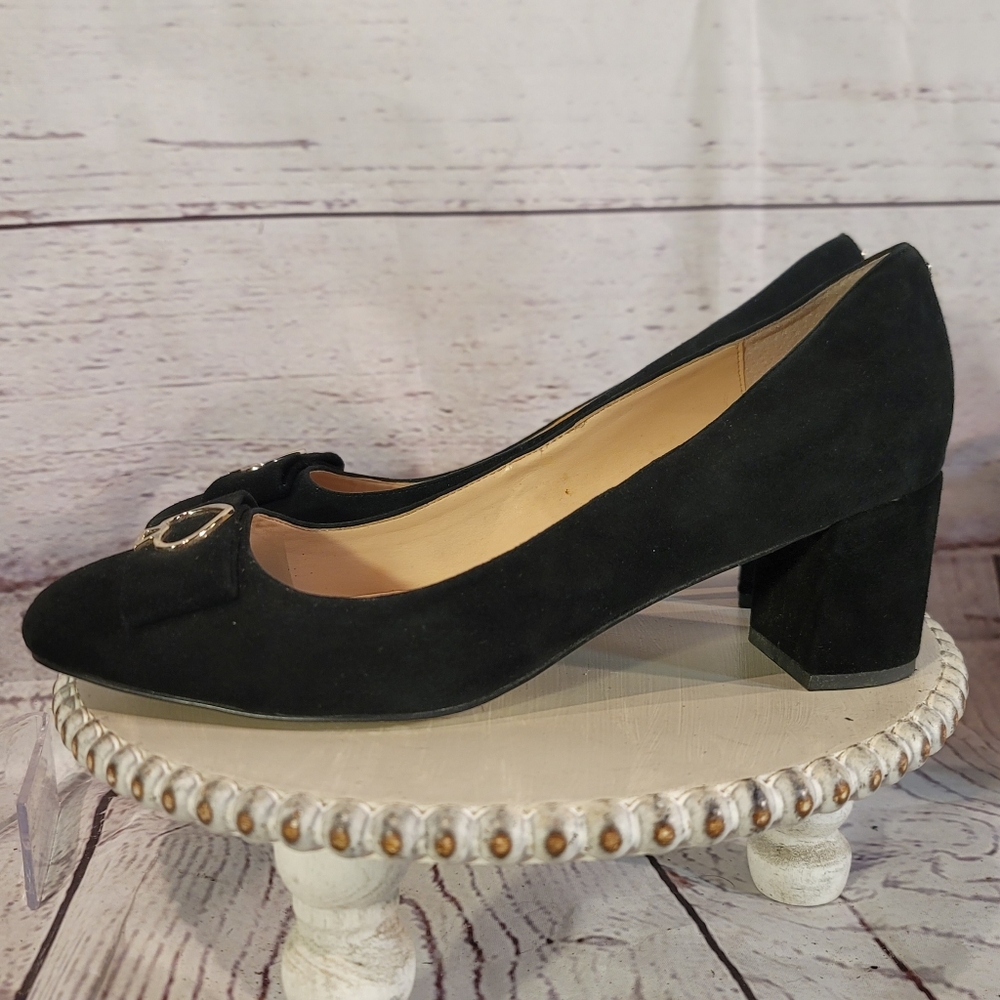 Kate Spade New York Benice Black Suede Women's Pump Shoes Size 10M - Picture 5 of 13